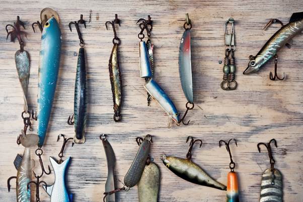 Collection of fishing hooks